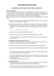 TD5 Statistical Physics (M1)