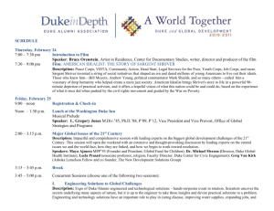 schedule - Duke Alumni Association