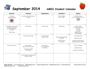 September 2014 AMES Student Calendar