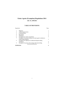 Estate Agents (Exemption) Regulations 2014