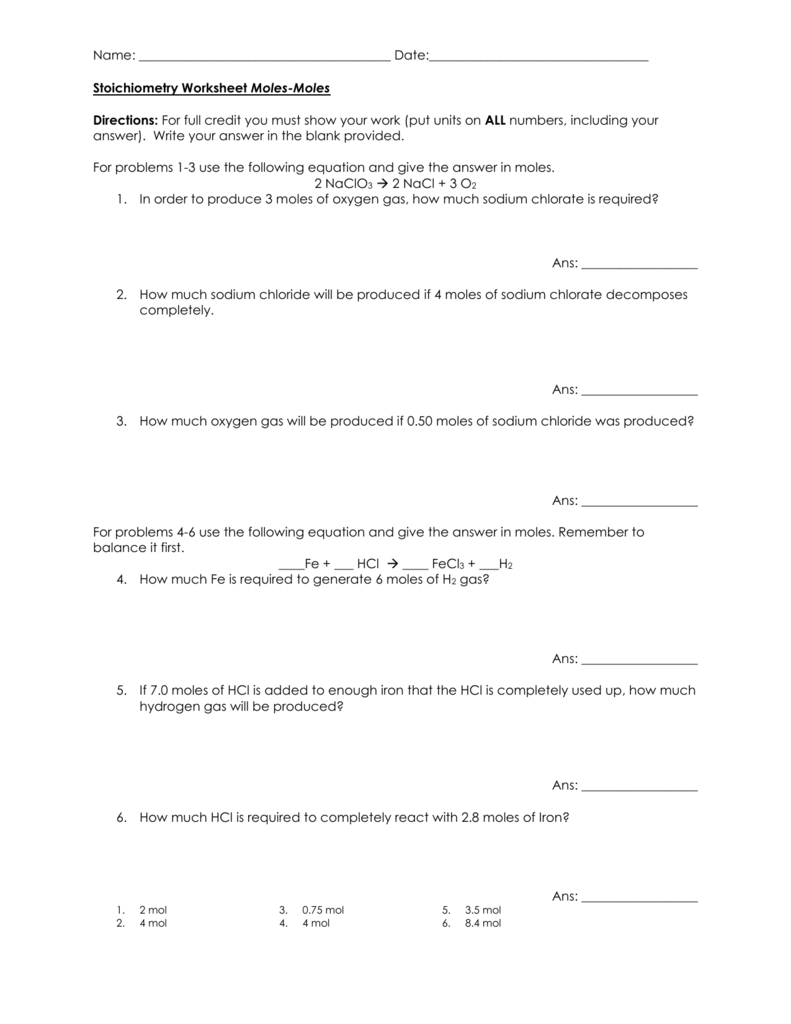 stoichiometry-worksheet-moles