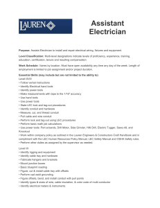Assistant Electrician - Coffeyville Community College