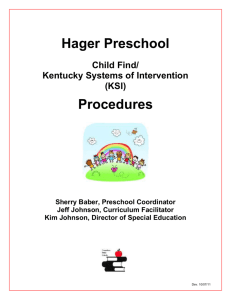 Hager Preschool KSI Procedures