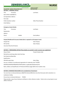 Volunteer Nurse Application Form (Word)