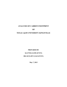 Carbon Foot Print 2013 - Texas A&M University