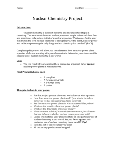 Nuclear Chemistry Project