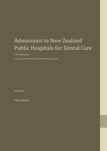 Admissions to New Zealand Public Hospitals for