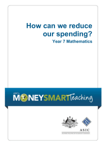 Year 7 Mathematics - How can we reduce our