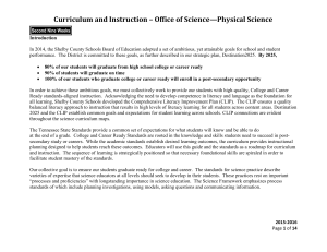 Curriculum and Instruction * Office of Science*Physical Science