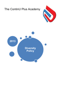 Diversity Policy - Continu Plus Academy