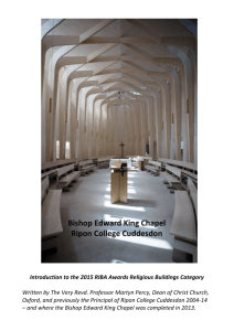 RIBA Awards Religious Buildings Category Introduction by Martyn