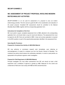 ibc/ap/13/annex 2 ibc assessment of project proposal involving