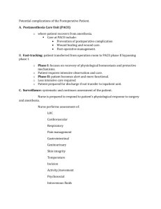 Chapter 19: Postoperative Nursing Terms