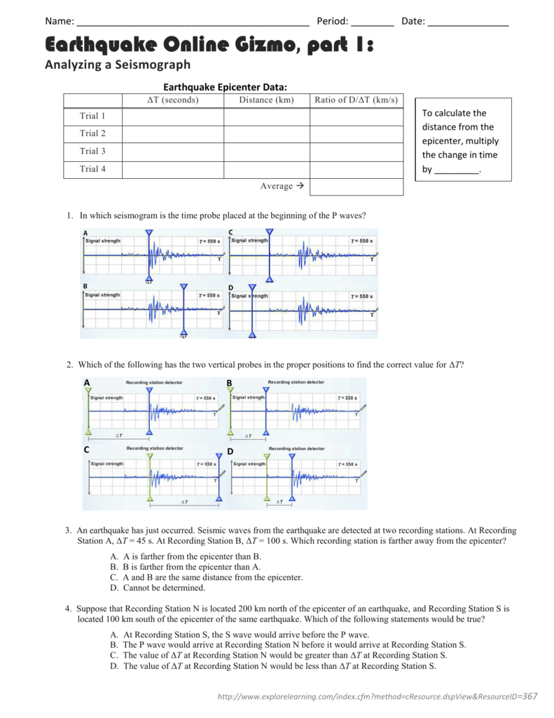 Explorelearning Gizmos Student Exploration Waves Answer Key