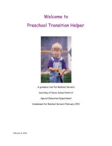 Preschool Transition Helper
