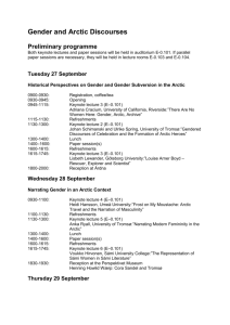 Gender and Arctic Discourses Preliminary programme