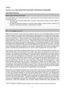 FLAG A Business Case: INDIA INFRASTRUCTURE DEBT