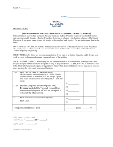 Exam 2, Acct 430-530, Fall 2010