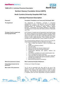 Paediatrics (WCH) - Northern Deanery