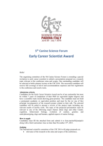 Early Career Scientist Award