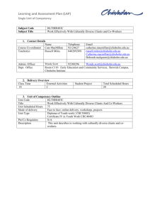 Learning and Assessment Plan (LAP)