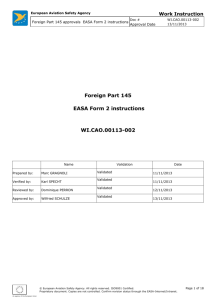 Foreign Part 145 approvals - EASA