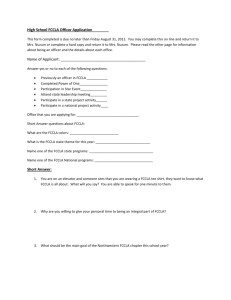 High School FCCLA Officer Application This form completed is due