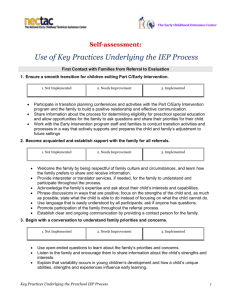 (IEP) Process - The Early Childhood Technical Assistance Center