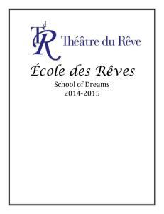 2014-2015 - Théâtre du rêve