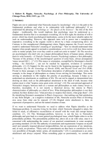 1. Robert B. Pippin, Nietzsche, Psychology, & First Philosophy, The