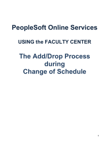 Add/ Drop During Change of Schedule