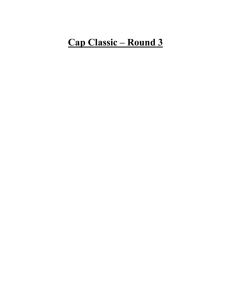 Cap Classic – Round 3