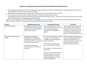 Summary of Current and Proposed MS4 Permits
