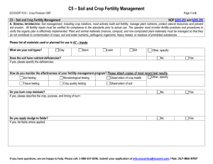 C5 – Soil and Crop Fertility Management