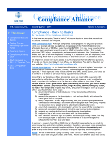 Compliance_Newsletter_2011-Q3 - University at Buffalo Academic