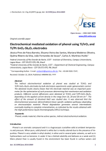Electrochemical mediated oxidation of phenol using Ti/IrO2 and Ti/Pt