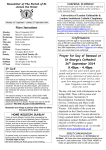 Newsletter of The Parish of St James