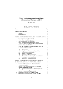 Water Legislation Amendment (Water Infrastructure Charges) Act 2011