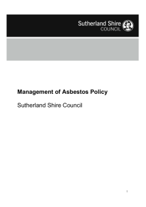 Management of Asbestos Policy