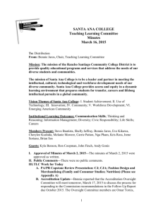 Teaching Learning Committee Minutes March 16, 2015
