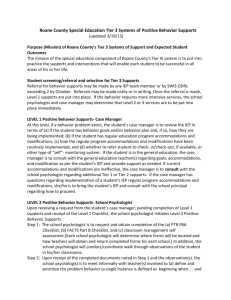 Roane County SpEd Tier 3 Systems of Positive Behavior Supports