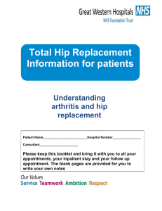 Total Hip Replacement information for patients