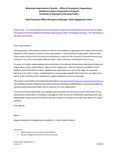 Initial Engagement Letter - Minnesota Department of Health
