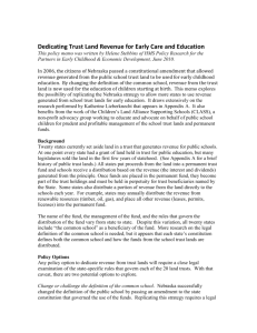 Dedicating Trust Land Revenue for Early Care and Education