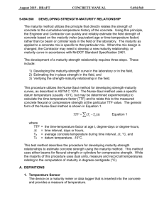 Maturity meter procedure (draft)