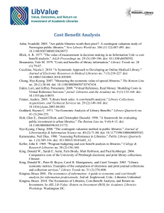 Cost Benefit Analysis - Lib
