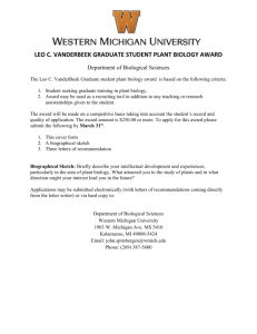 leo c. vanderbeek graduate student plant biology award