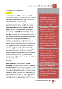 Macro Problems & Policies - 12S7F-note