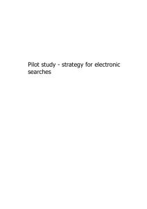 Search strategy pilot study