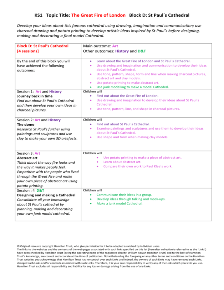 Block Outcomes - Hamilton Trust